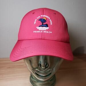 Ahead Performance One Size Women's 78th‎ Open Baseball Cap Red Pebble Beach CA